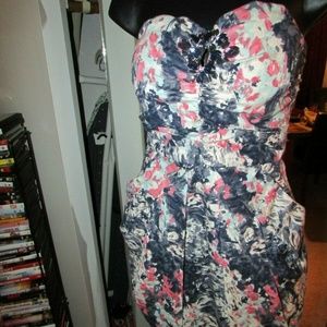 MOMOCO ITALIAN BRAND STRAPLESS BODYCON DRESS SZ XS